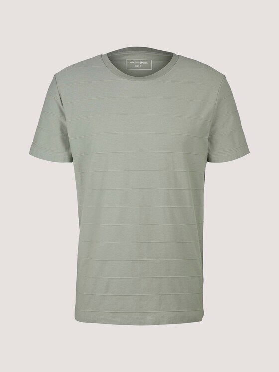 strukturiertes T-Shirt - Männer - Greyish Shadow Olive strukturiertes T-Shirt - Männer - Greyish Shadow Olive - 7 - TOM TAILOR Denim
