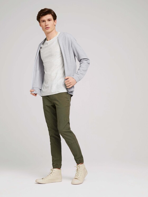 strukturiertes T-Shirt - Männer - wool white melange strukturiertes T-Shirt - Männer - wool white melange - 3 - TOM TAILOR Denim