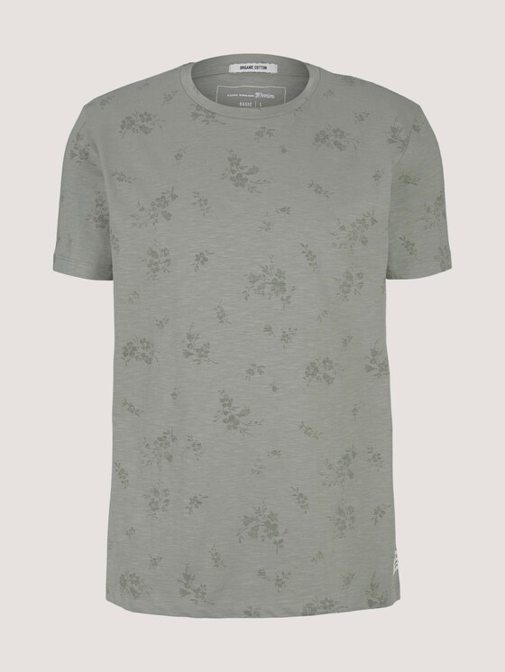 gemustertes T-Shirt mit Bio-Baumwolle - Männer - olive shredded flower print gemustertes T-Shirt mit Bio-Baumwolle - Männer - olive shredded flower print - 7 - TOM TAILOR Denim