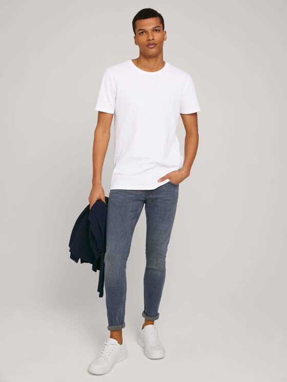 gemustertes T-Shirt - Männer - white dot triangle print gemustertes T-Shirt - Männer - white dot triangle print - 3 - TOM TAILOR Denim