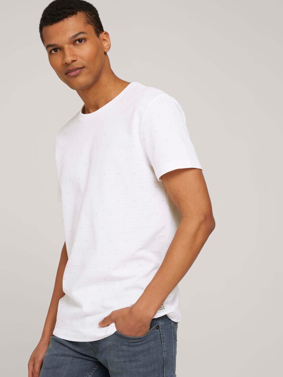 gemustertes T-Shirt - Männer - white dot triangle print gemustertes T-Shirt - Männer - white dot triangle print - 5 - TOM TAILOR Denim