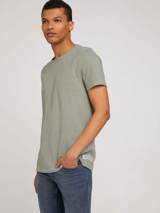 gemustertes T-Shirt - Männer - olive dot triangle print gemustertes T-Shirt - Männer - olive dot triangle print - 5 - TOM TAILOR Denim
