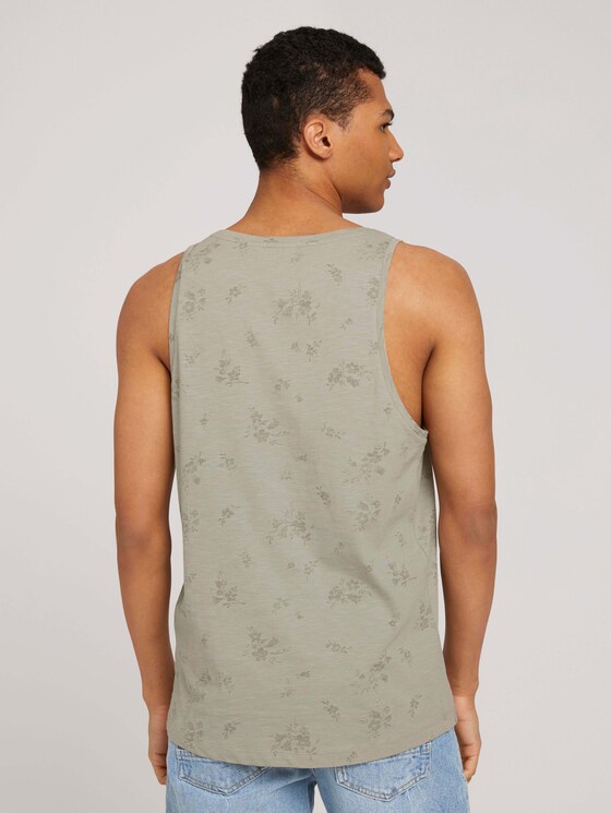 gemustertes Tanktop mit Bio-Baumwolle - Männer - olive shredded flower print gemustertes Tanktop mit Bio-Baumwolle - Männer - olive shredded flower print - 2 - TOM TAILOR Denim