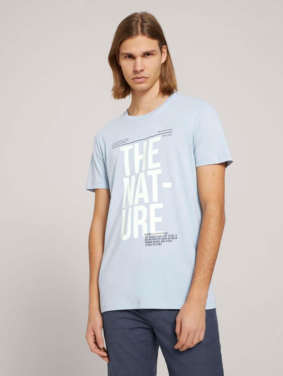 T-Shirt mit Bio-Baumwolle - Männer - Foggy Blue T-Shirt mit Bio-Baumwolle - Männer - Foggy Blue - 1 - TOM TAILOR Denim