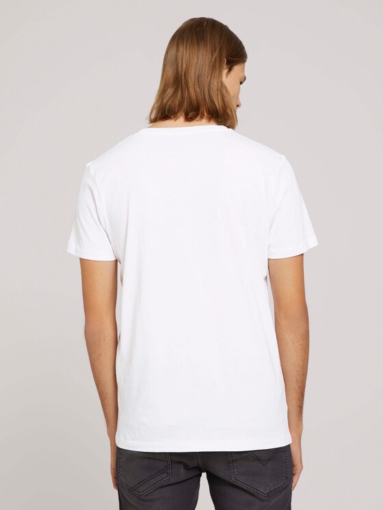T-Shirt mit Bio-Baumwolle - Männer - White T-Shirt mit Bio-Baumwolle - Männer - White - 2 - TOM TAILOR Denim