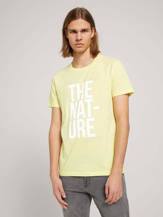 T-Shirt mit Bio-Baumwolle - Männer - cream yellow T-Shirt mit Bio-Baumwolle - Männer - cream yellow - 1 - TOM TAILOR Denim