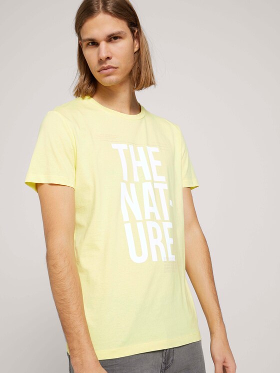 t-shirt with a print - Men - cream yellow - 5 - TOM TAILOR Denim