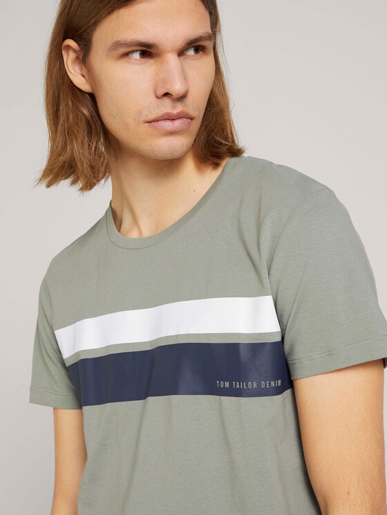 T-Shirt mit Bio-Baumwolle - Männer - Greyish Shadow Olive T-Shirt mit Bio-Baumwolle - Männer - Greyish Shadow Olive - 9 - TOM TAILOR Denim