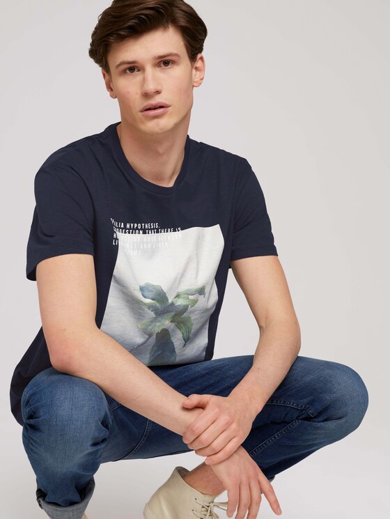 Print T-Shirt mit Bio-Baumwolle - Männer - Sky Captain Blue Print T-Shirt mit Bio-Baumwolle - Männer - Sky Captain Blue - 5 - TOM TAILOR Denim