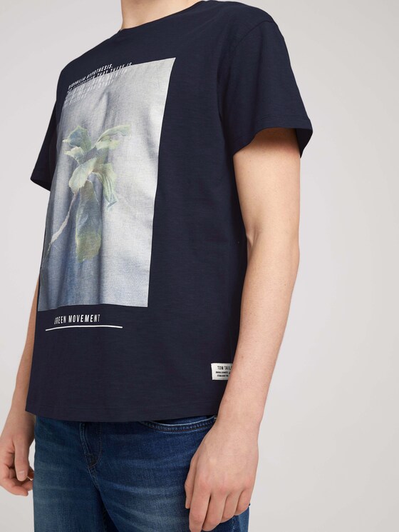 Print T-Shirt mit Bio-Baumwolle - Männer - Sky Captain Blue Print T-Shirt mit Bio-Baumwolle - Männer - Sky Captain Blue - 9 - TOM TAILOR Denim