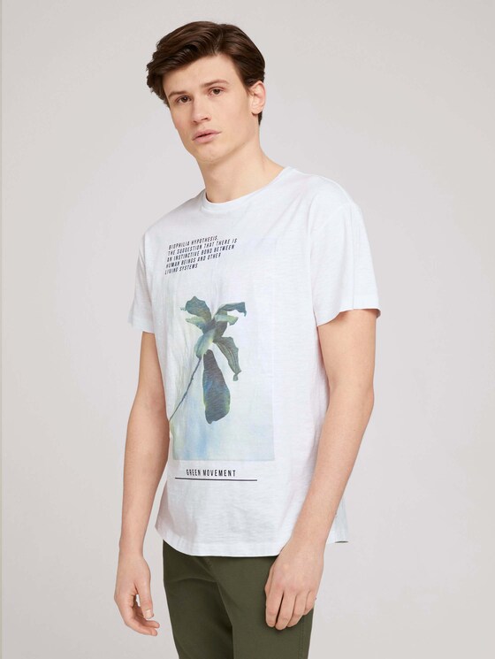 organic cotton T-shirt with a print - Men - White organic cotton T-shirt with a print - Men - White - 1 - TOM TAILOR Denim