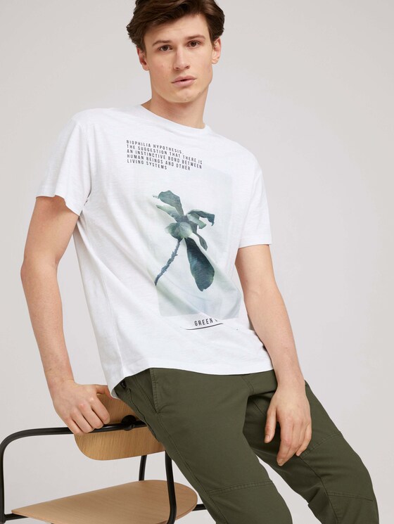 organic cotton T-shirt with a print - Men - White - 5 - TOM TAILOR Denim