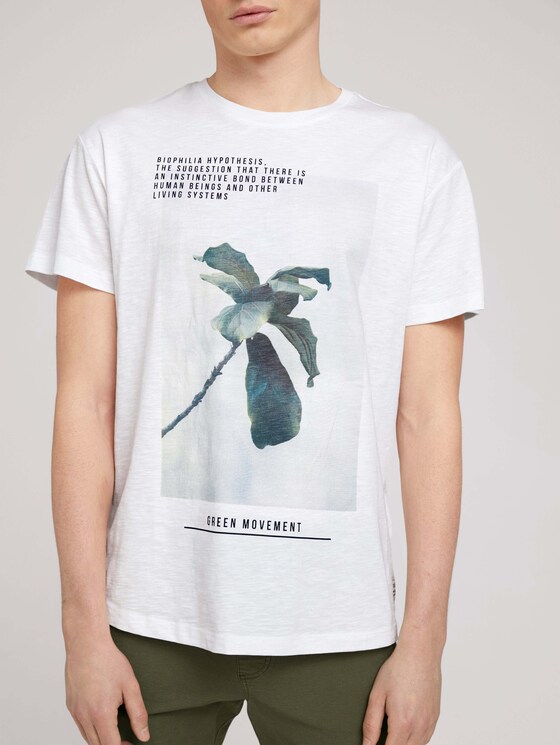 organic cotton T-shirt with a print - Men - White organic cotton T-shirt with a print - Men - White - 9 - TOM TAILOR Denim