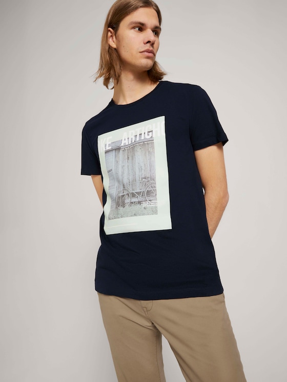 T-Shirt mit Bio-Baumwolle - Männer - Sky Captain Blue T-Shirt mit Bio-Baumwolle - Männer - Sky Captain Blue - 5 - TOM TAILOR Denim