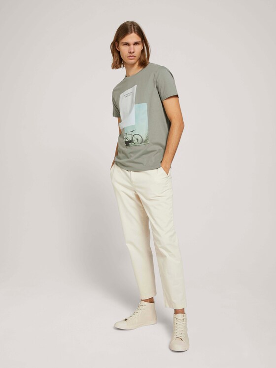 T-Shirt mit Bio-Baumwolle - Männer - Greyish Shadow Olive T-Shirt mit Bio-Baumwolle - Männer - Greyish Shadow Olive - 3 - TOM TAILOR Denim