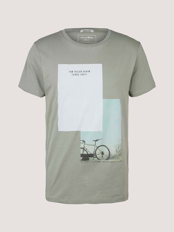 T-Shirt mit Bio-Baumwolle - Männer - Greyish Shadow Olive T-Shirt mit Bio-Baumwolle - Männer - Greyish Shadow Olive - 7 - TOM TAILOR Denim
