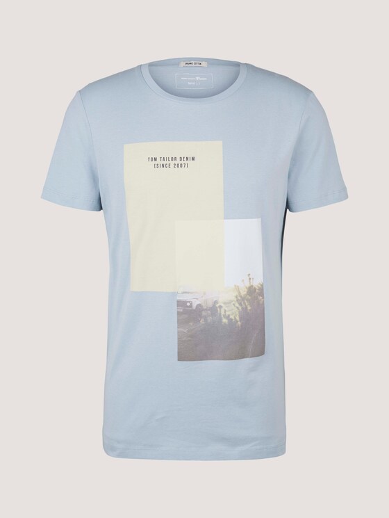 T-Shirt mit Bio-Baumwolle - Männer - Foggy Blue T-Shirt mit Bio-Baumwolle - Männer - Foggy Blue - 7 - TOM TAILOR Denim