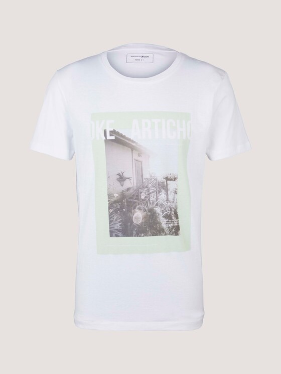 T-Shirt mit Bio-Baumwolle - Männer - White T-Shirt mit Bio-Baumwolle - Männer - White - 7 - TOM TAILOR Denim