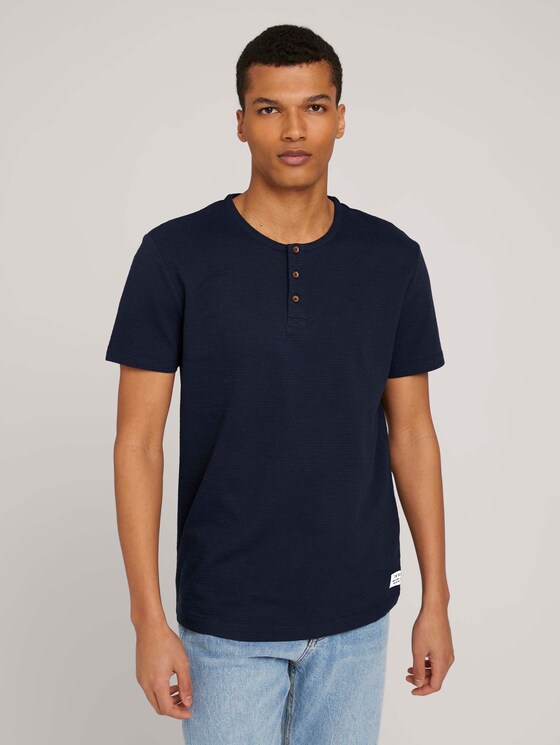 Henley T-Shirt - Männer - Sky Captain Blue Henley T-Shirt - Männer - Sky Captain Blue - 1 - TOM TAILOR Denim