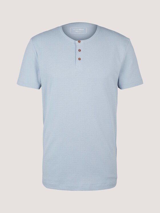 Henley T-Shirt - Männer - foggy blue melange Henley T-Shirt - Männer - foggy blue melange - 7 - TOM TAILOR Denim