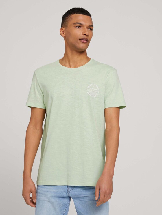 T-Shirt mit Bio-Baumwolle - Männer - smooth green T-Shirt mit Bio-Baumwolle - Männer - smooth green - 1 - TOM TAILOR Denim