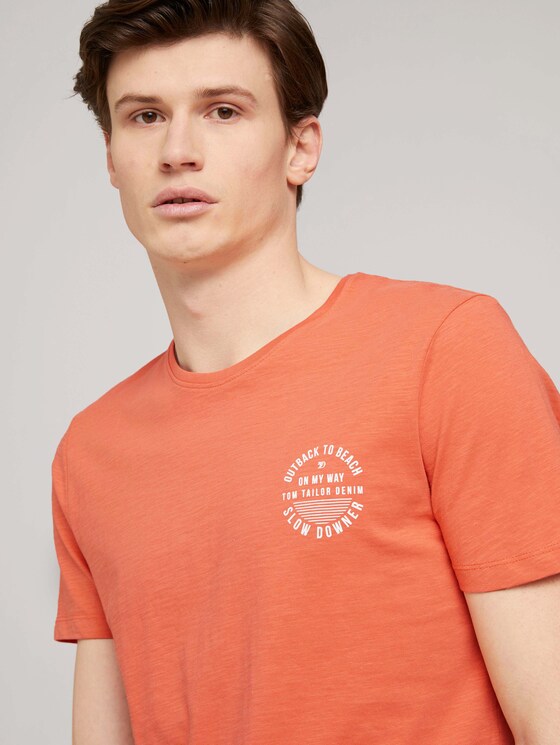 T-Shirt mit Bio-Baumwolle - Männer - orange lobster T-Shirt mit Bio-Baumwolle - Männer - orange lobster - 9 - TOM TAILOR Denim