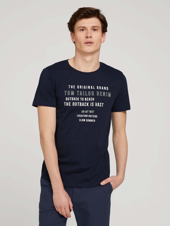 T-shirt made of organic cotton - Men - Sky Captain Blue T-shirt made of organic cotton - Men - Sky Captain Blue - 1 - TOM TAILOR Denim