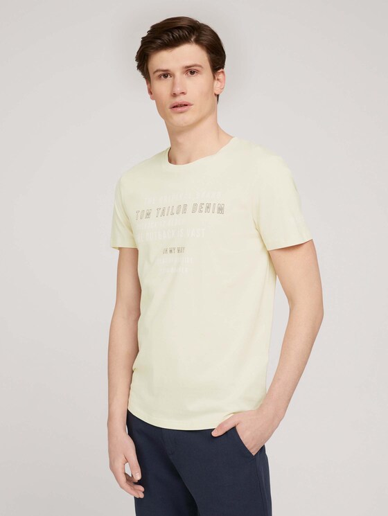 T-shirt made of organic cotton - Men - smoke white T-shirt made of organic cotton - Men - smoke white - 1 - TOM TAILOR Denim