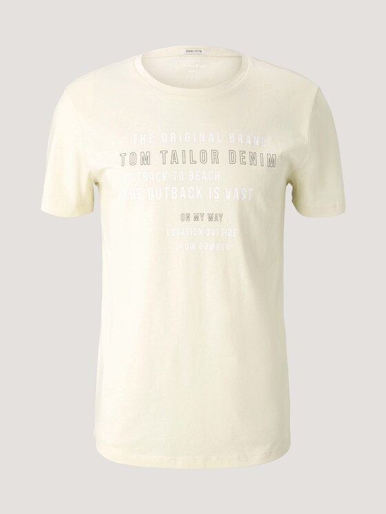 T-shirt made of organic cotton - Men - smoke white T-shirt made of organic cotton - Men - smoke white - 7 - TOM TAILOR Denim