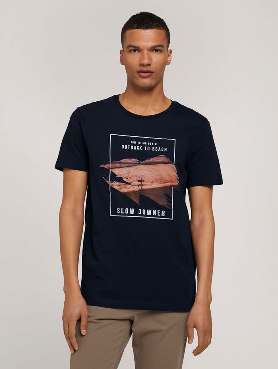 T-shirt made of organic cotton - Men - Sky Captain Blue T-shirt made of organic cotton - Men - Sky Captain Blue - 1 - TOM TAILOR Denim