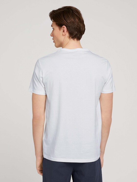 T-Shirt mit Bio-Baumwolle - Männer - White T-Shirt mit Bio-Baumwolle - Männer - White - 2 - TOM TAILOR Denim