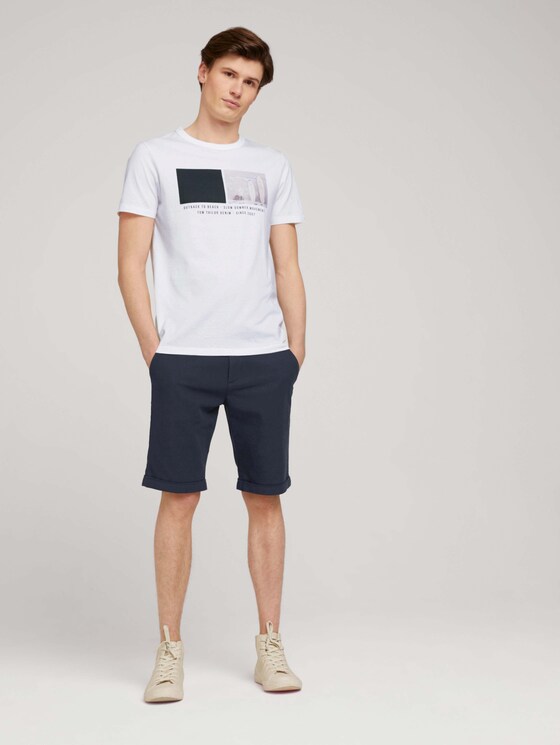 T-Shirt mit Bio-Baumwolle - Männer - White T-Shirt mit Bio-Baumwolle - Männer - White - 3 - TOM TAILOR Denim