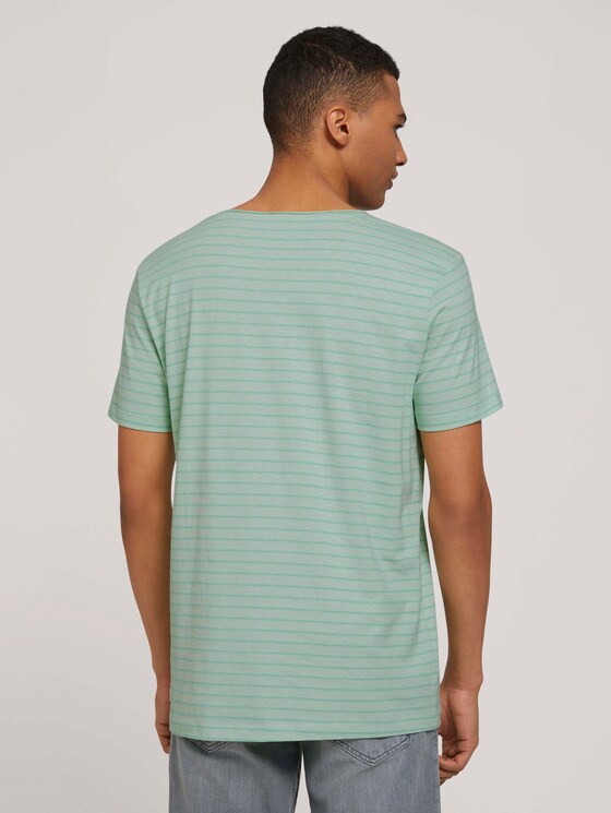 gestreiftes T-Shirt mit Bio-Baumwolle - Männer - mint tonal stripe gestreiftes T-Shirt mit Bio-Baumwolle - Männer - mint tonal stripe - 2 - TOM TAILOR Denim