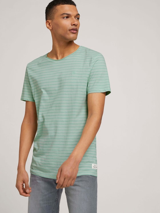 gestreiftes T-Shirt mit Bio-Baumwolle - Männer - mint tonal stripe gestreiftes T-Shirt mit Bio-Baumwolle - Männer - mint tonal stripe - 5 - TOM TAILOR Denim