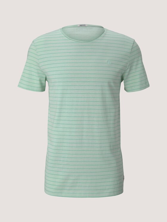 gestreiftes T-Shirt mit Bio-Baumwolle - Männer - mint tonal stripe gestreiftes T-Shirt mit Bio-Baumwolle - Männer - mint tonal stripe - 7 - TOM TAILOR Denim