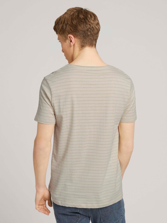 gestreiftes T-Shirt mit Bio-Baumwolle - Männer - beige tonal stripe gestreiftes T-Shirt mit Bio-Baumwolle - Männer - beige tonal stripe - 2 - TOM TAILOR Denim