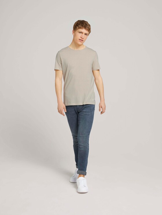 gestreiftes T-Shirt mit Bio-Baumwolle - Männer - beige tonal stripe gestreiftes T-Shirt mit Bio-Baumwolle - Männer - beige tonal stripe - 3 - TOM TAILOR Denim