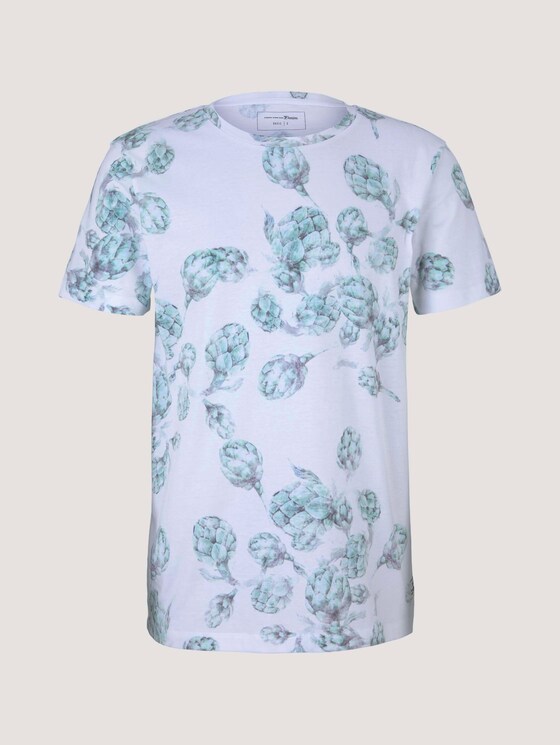 T-shirt met dessin - Mannen - white bundled artichoke print T-shirt met dessin - Mannen - white bundled artichoke print - 7 - TOM TAILOR Denim