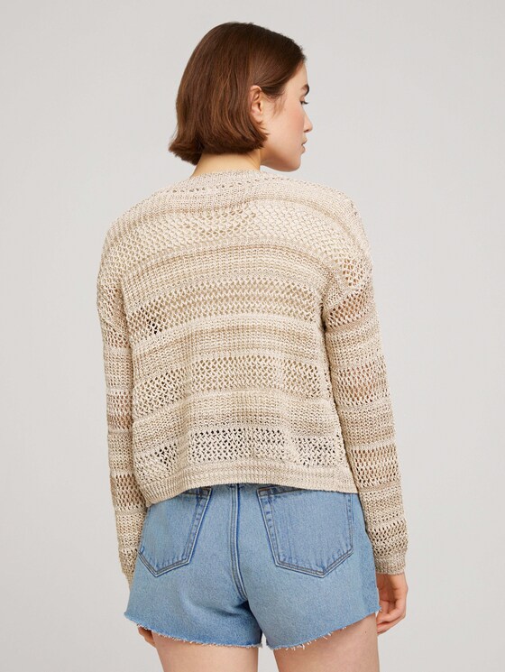 Lockerer Cardigan mit Struktur - Frauen - dune beige Lockerer Cardigan mit Struktur - Frauen - dune beige - 2 - TOM TAILOR Denim