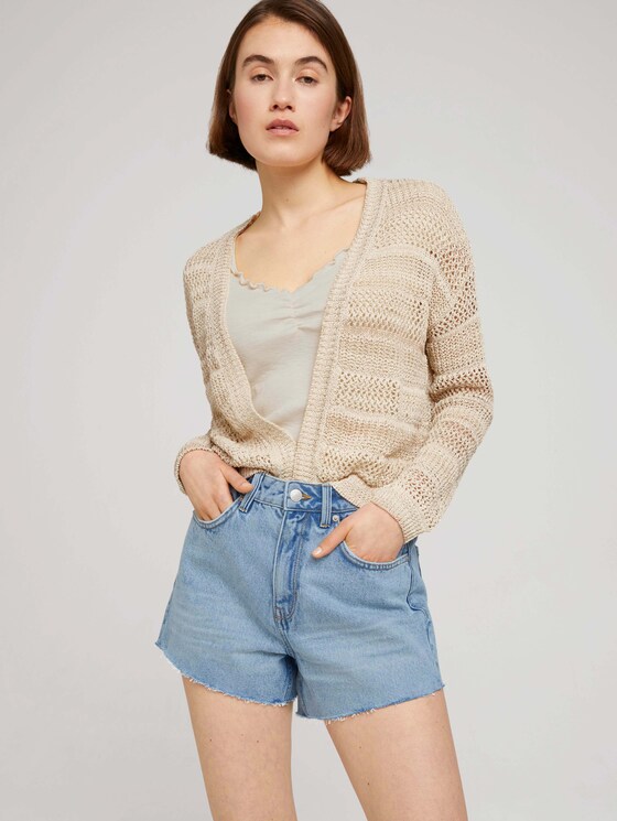 Lockerer Cardigan mit Struktur - Frauen - dune beige Lockerer Cardigan mit Struktur - Frauen - dune beige - 5 - TOM TAILOR Denim