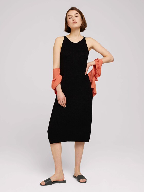 Ärmelloses Strickkleid mit Neckholder - Frauen - deep black Ärmelloses Strickkleid mit Neckholder - Frauen - deep black - 3 - TOM TAILOR Denim