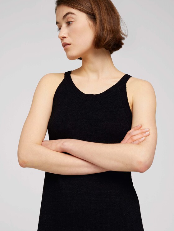 Ärmelloses Strickkleid mit Neckholder - Frauen - deep black Ärmelloses Strickkleid mit Neckholder - Frauen - deep black - 9 - TOM TAILOR Denim