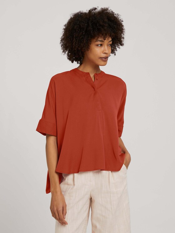 patterned blouse - Women - Rooibos Orange patterned blouse - Women - Rooibos Orange - 1 - Mine to five