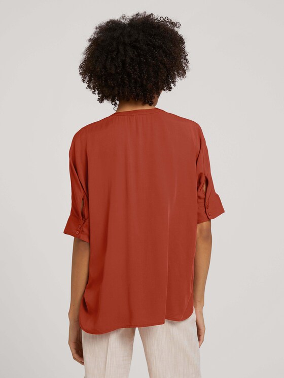 patterned blouse - Women - Rooibos Orange patterned blouse - Women - Rooibos Orange - 2 - Mine to five