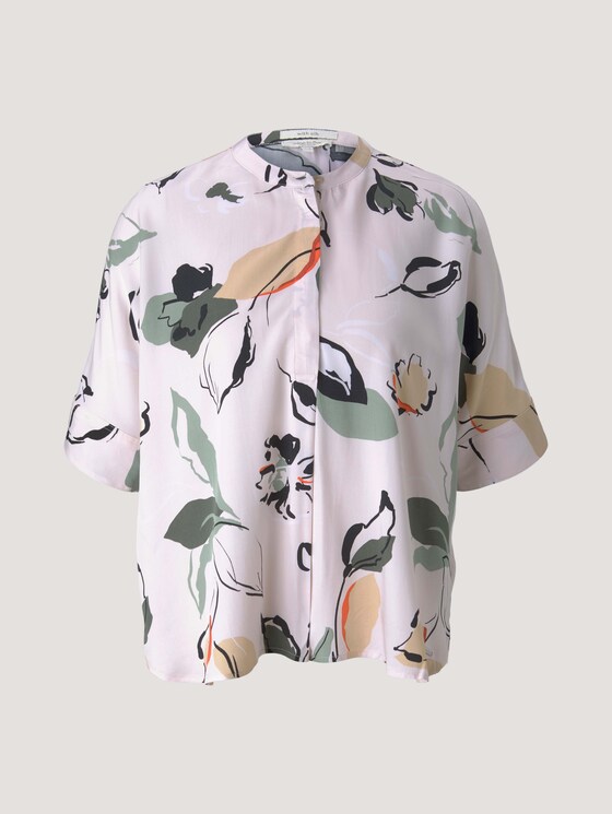 Oversized Kurzarmbluse - Frauen - floral design Oversized Kurzarmbluse - Frauen - floral design - 7 - Mine to five