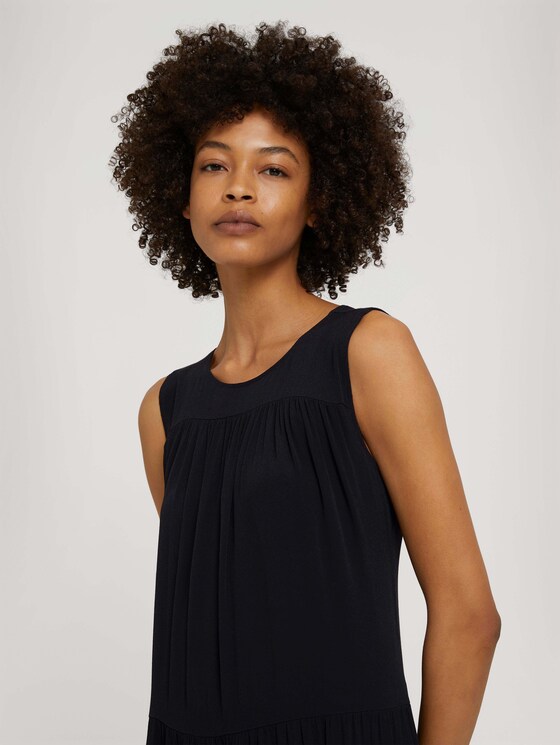 Sleeveless maxi dress with ruffles - Women - deep black Sleeveless maxi dress with ruffles - Women - deep black - 9 - Mine to five