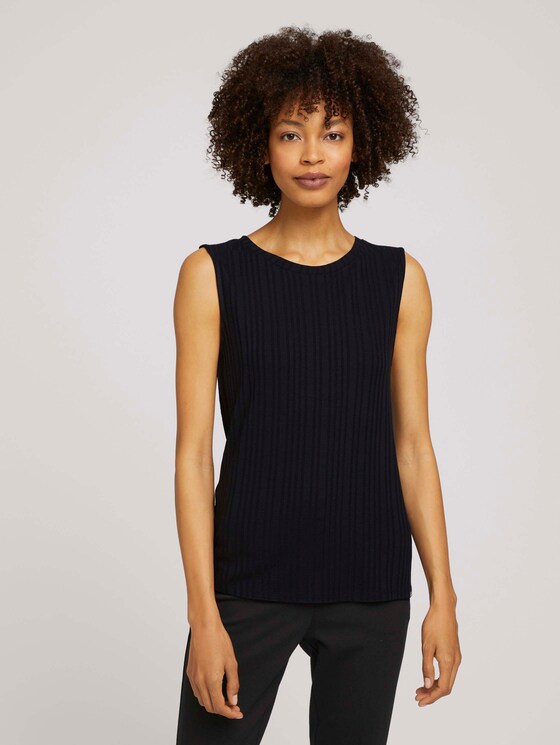 strukturiertes Top - Frauen - deep black strukturiertes Top - Frauen - deep black - 1 - Mine to five
