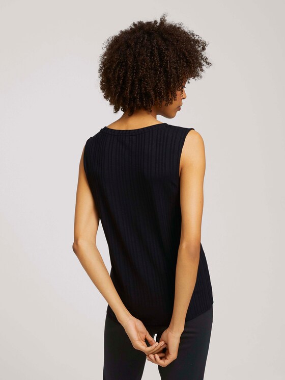 strukturiertes Top - Frauen - deep black strukturiertes Top - Frauen - deep black - 2 - Mine to five