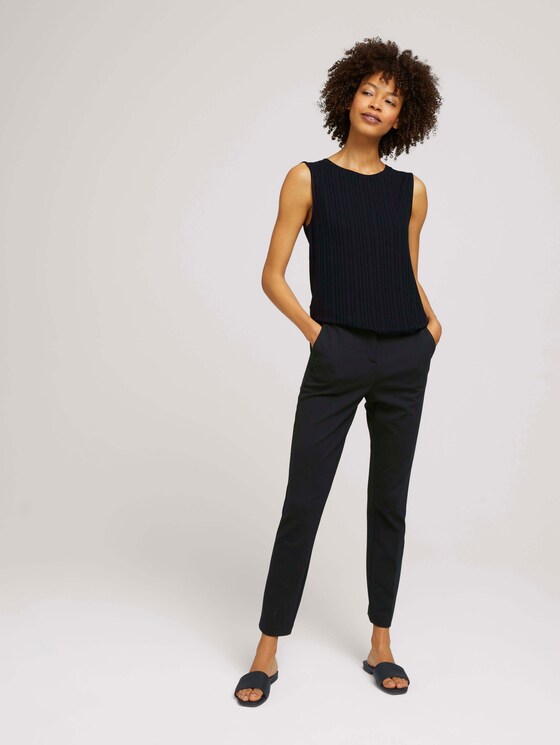 strukturiertes Top - Frauen - deep black strukturiertes Top - Frauen - deep black - 3 - Mine to five