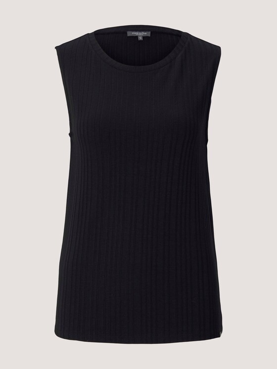 strukturiertes Top - Frauen - deep black strukturiertes Top - Frauen - deep black - 7 - Mine to five